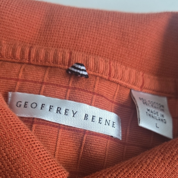 Geoffrey Beene Dark Blue and Rust Polo Shirts - Picture 3 of 7
